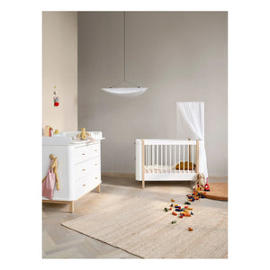 Oliver Furniture - Ahşap Mini+ beşik yatak, junior kit dahil | Meşe