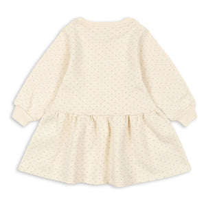Konges Sløjd - Loupy Pois Organic Cotton Sweat Dress | Ivory