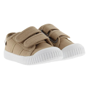 Victoria - Tiras Lona Scratch Sneakers | Camel