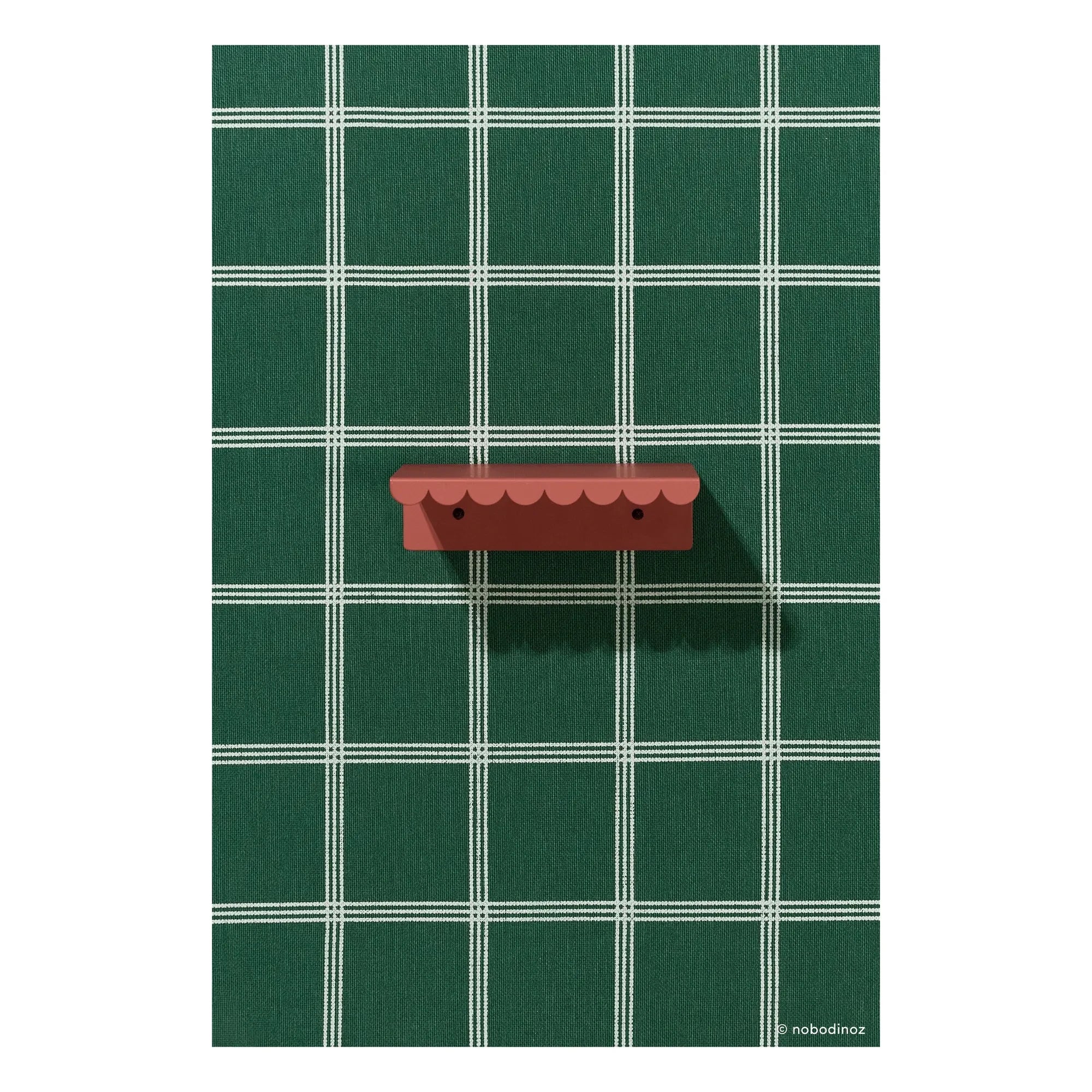 Nobodinoz - Vibes duvar rafı 20x16 cm | Terracotta