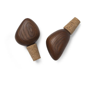 Ferm Living - Cairn Şişe Tıpaları - 2'li Set | Kahverengi