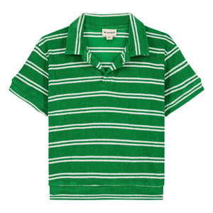 We Are Kids – Gestreiftes Poloshirt aus Bio-Baumwolle Leonard | Grün