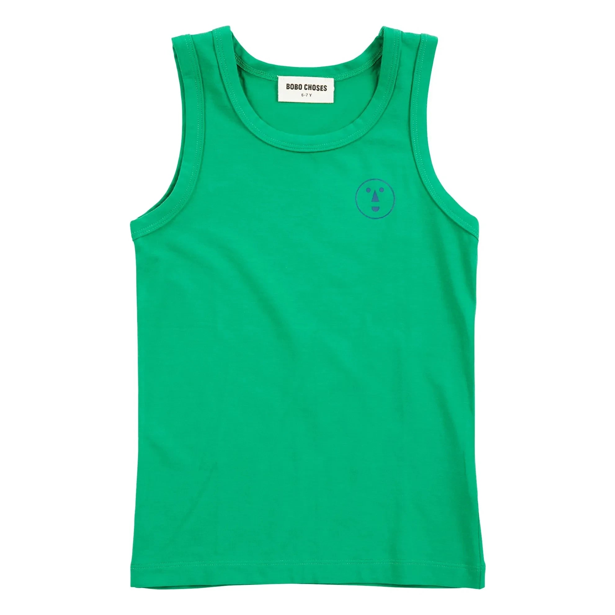 Bobo Choses - Have Fun Face Modal and organic cotton tank top | Green