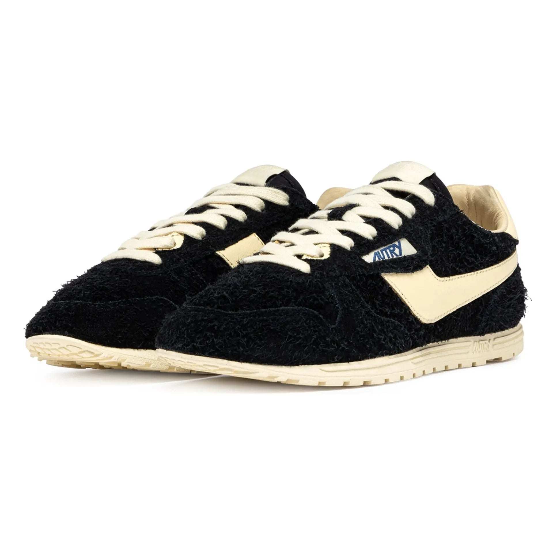 Autry - Windspin Low İki Renkli Süet ve Deri Sneaker | Siyah
