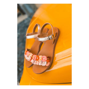 Pom d'Api - Plagette Multi Flo sandals | Copper red