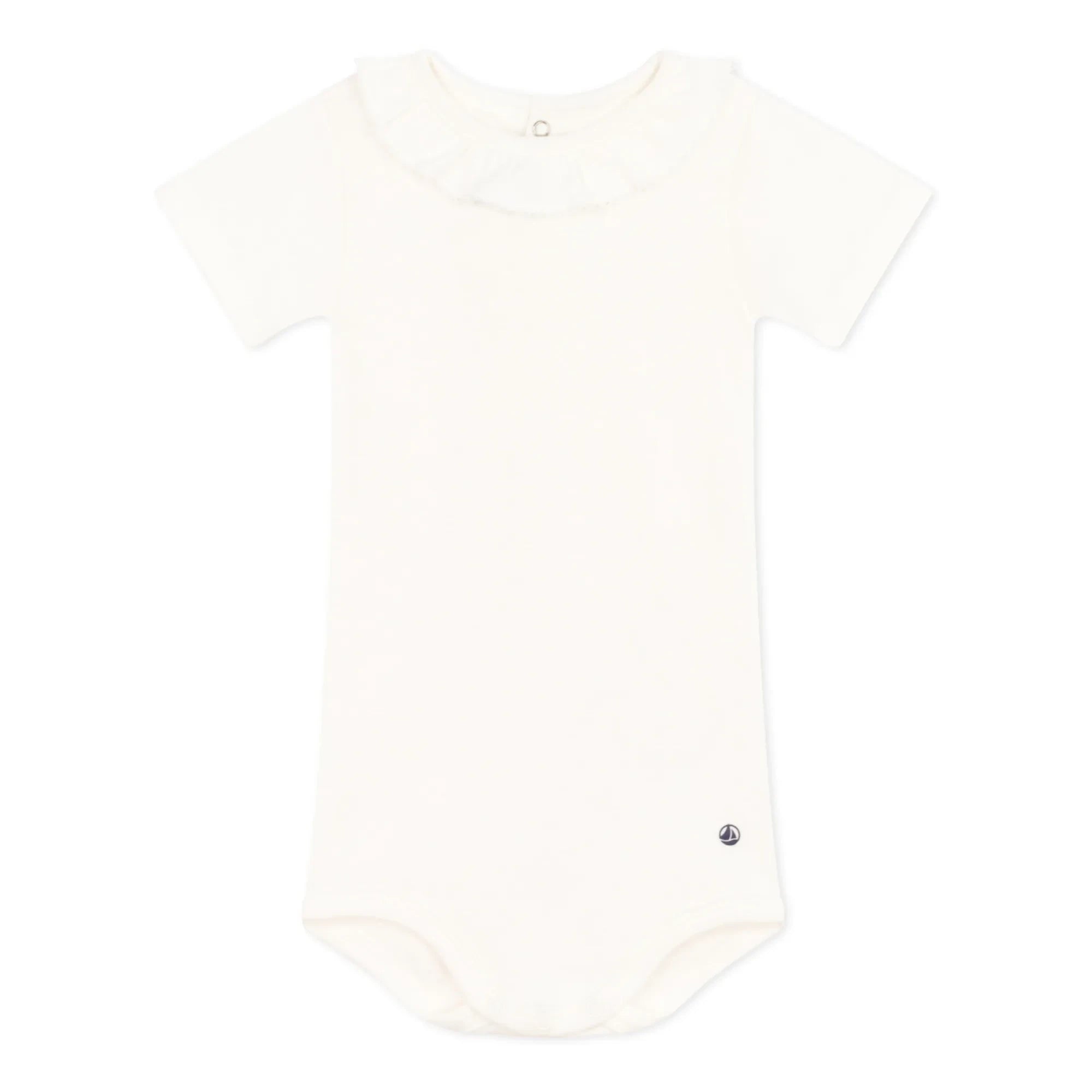 Petit Bateau – Body Maggie mit Rüschen | Ecru