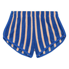 We Are Kids - Juju Striped Organic Cotton Terry Shorts | Blue