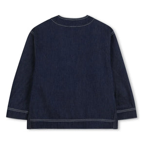 Kenzo - Denim V yaka ceket Kenzo Garden | Koyu Mavi