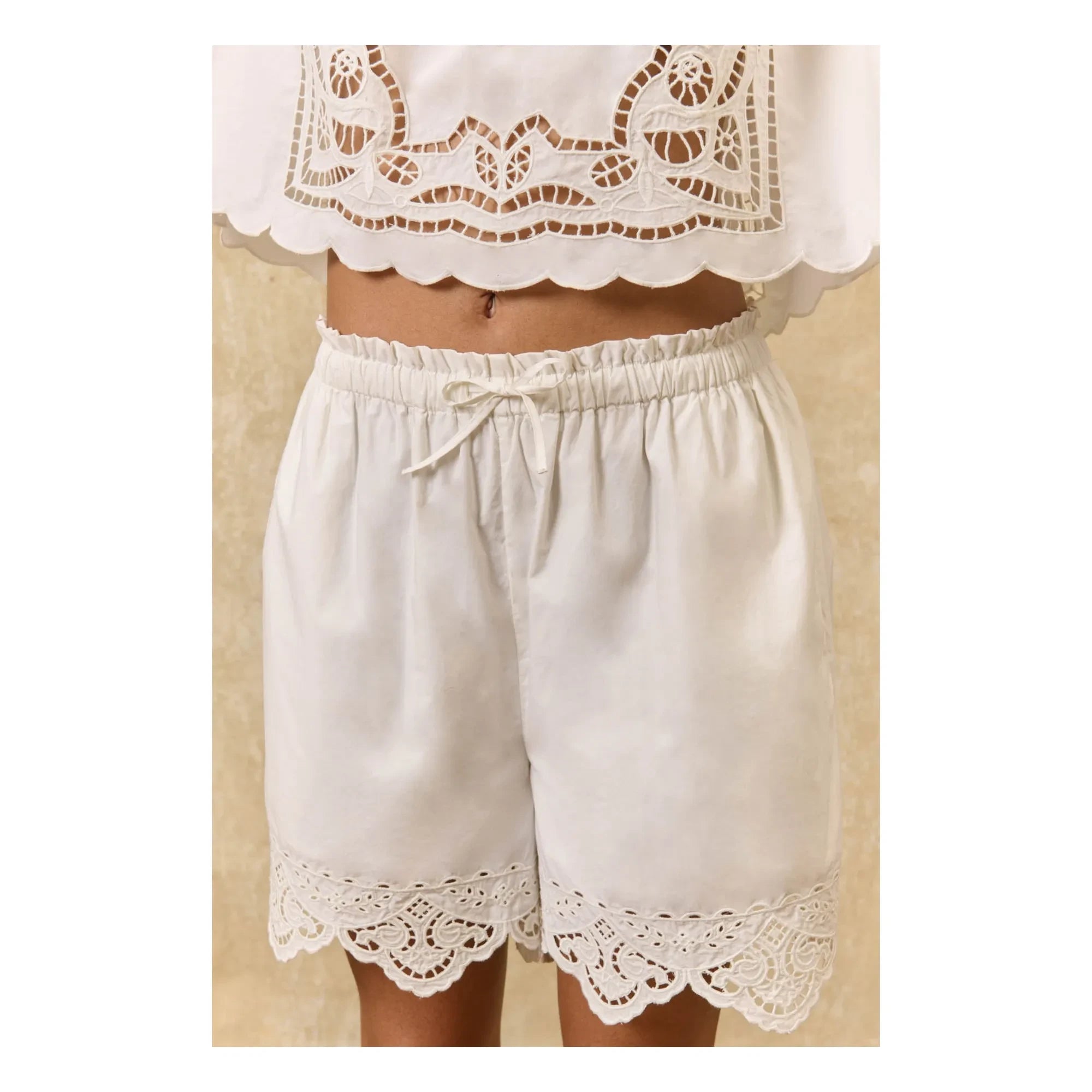 Louise Misha - Organic Cotton Boxi Shorts | White