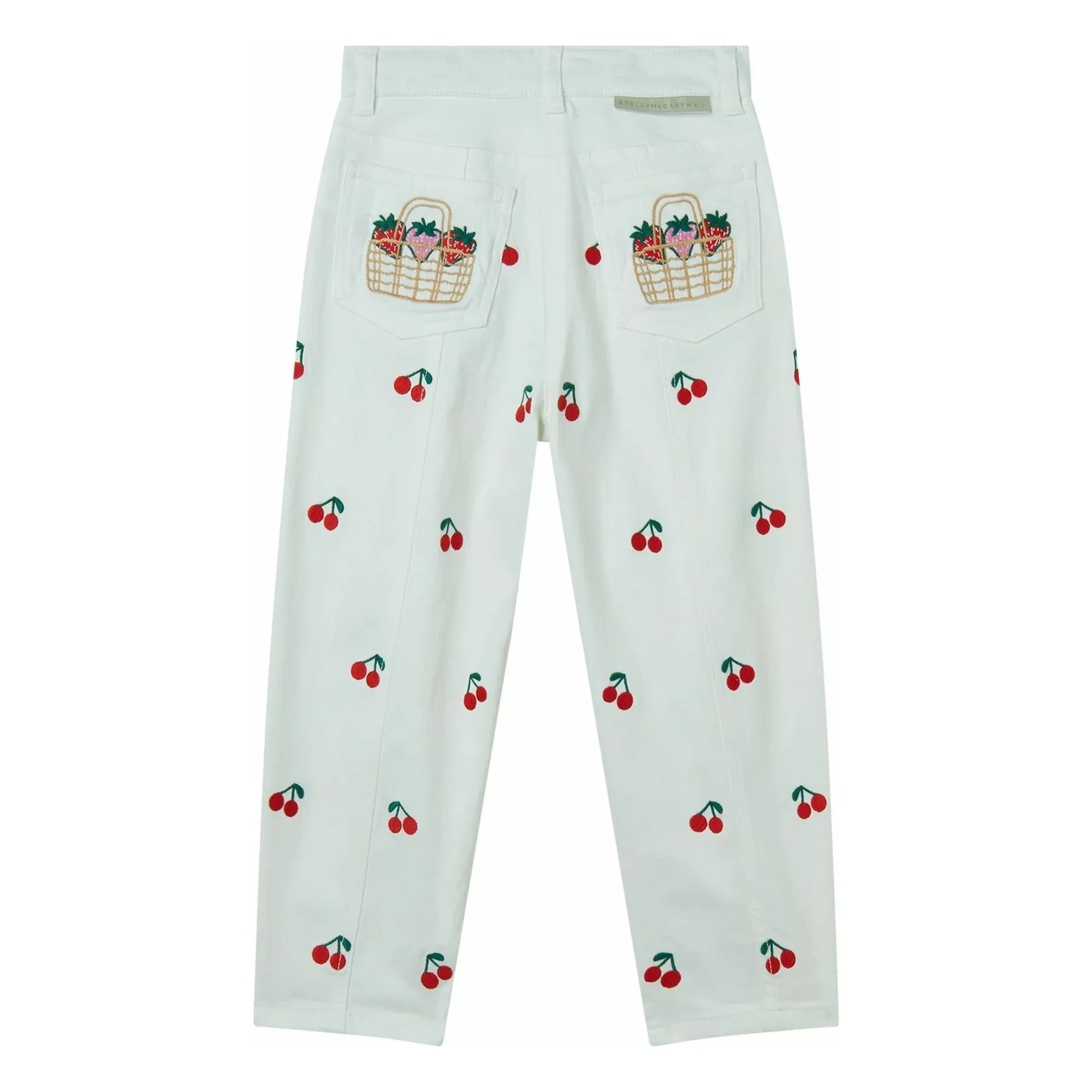 Stella McCartney Kids - Cerises Pamuk Gabardin Pantolon | Beyaz
