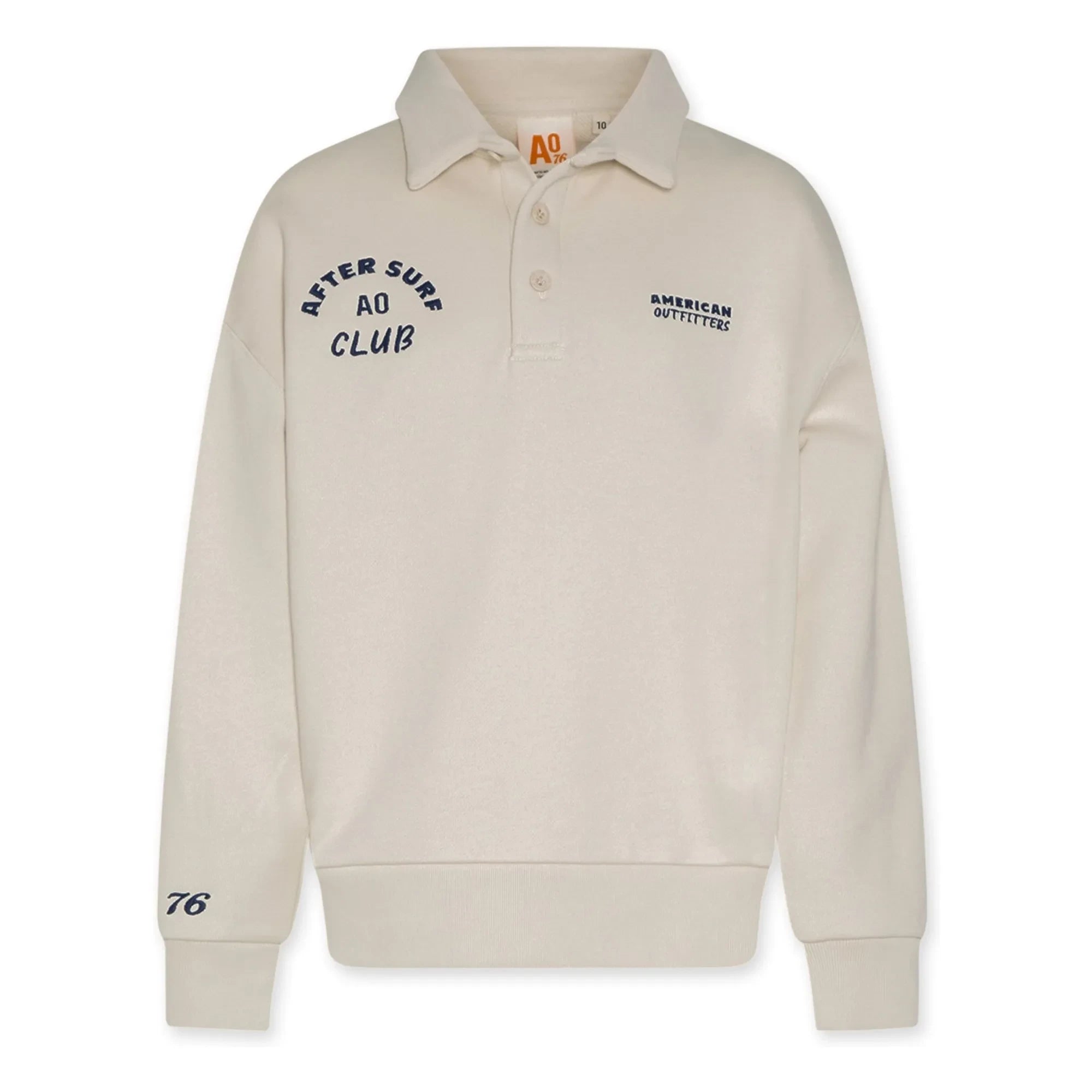 AO76 - Jack Club geri dönüştürülmüş pamuklu polo sweatshirt | Ekru
