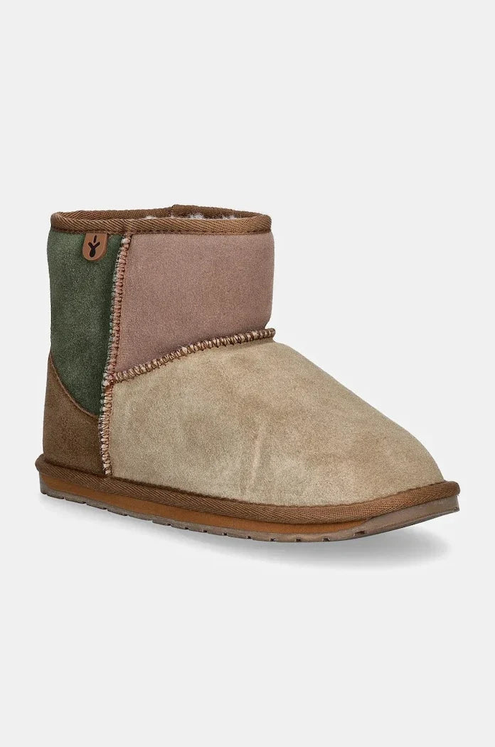 Emu Australia Wallaby Mini Patchwork Çocuk Süet Apre Botlar
