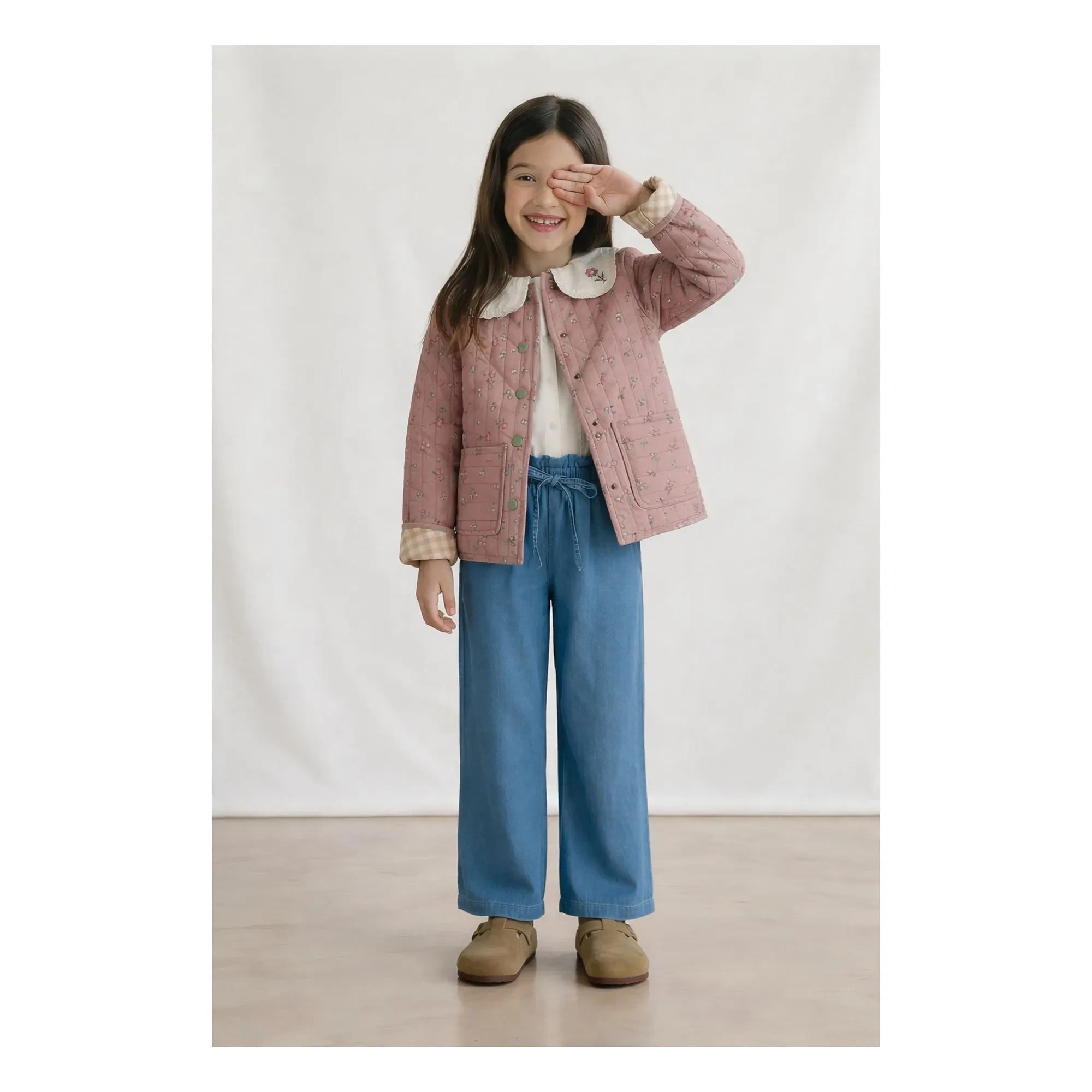 Lililotte - Valentina Fleurie Organic Cotton Jacket | Dust Pink