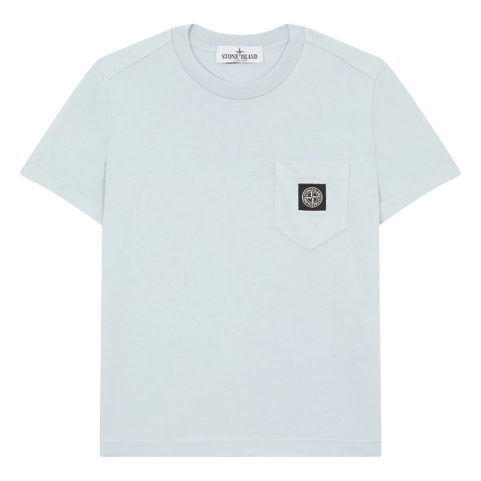 Stone Island - Göğüs Logolu Tişört | Açık Mavi
