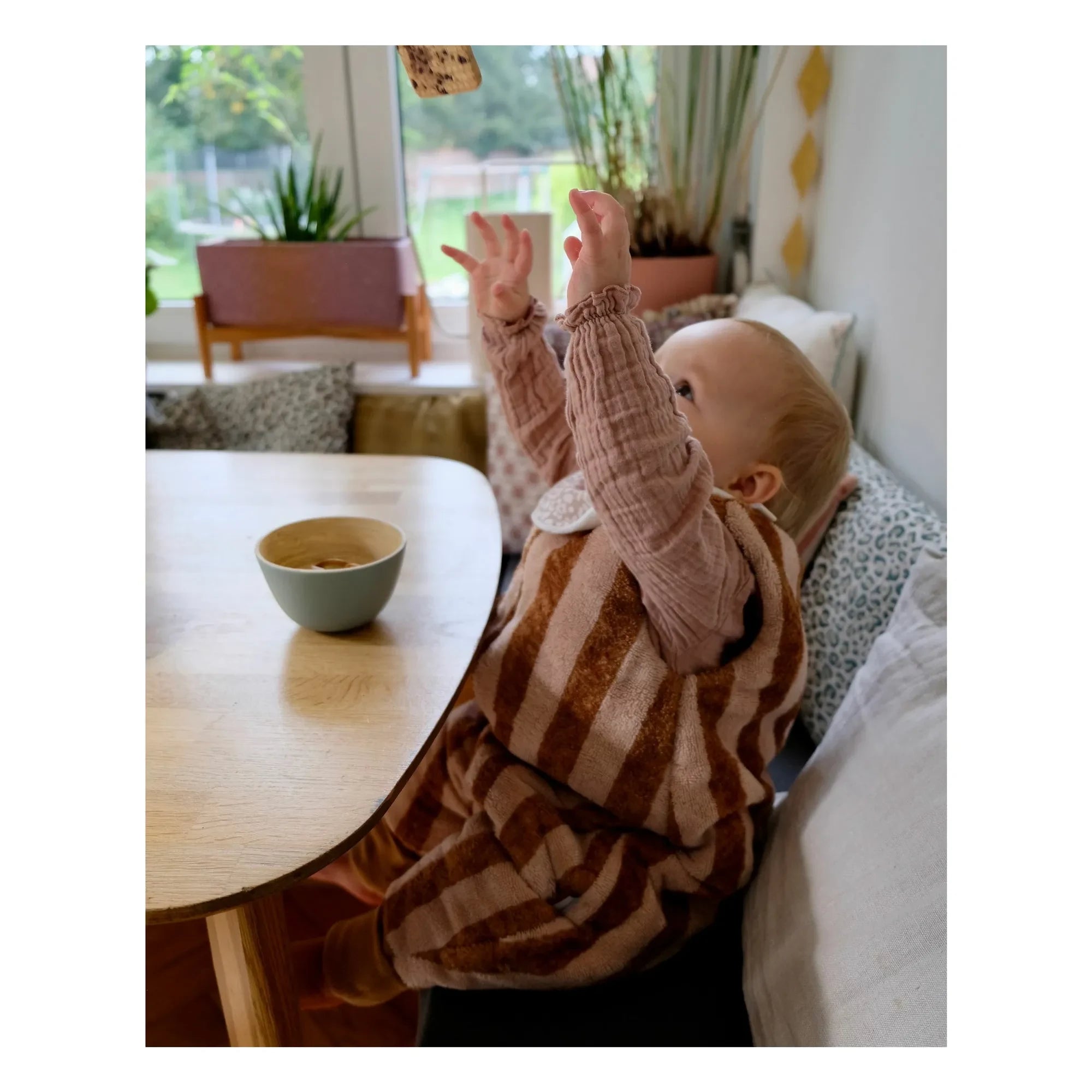 Tante Reine - Mocha Latte Organic Cotton Footed Sleep Suit