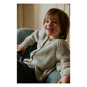 Yuki – Raglan-Cardigan aus Bio-Baumwolle | Grau