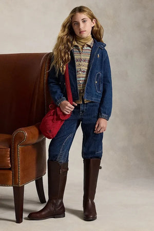Polo Ralph Lauren pamuklu çocuk kot ceket