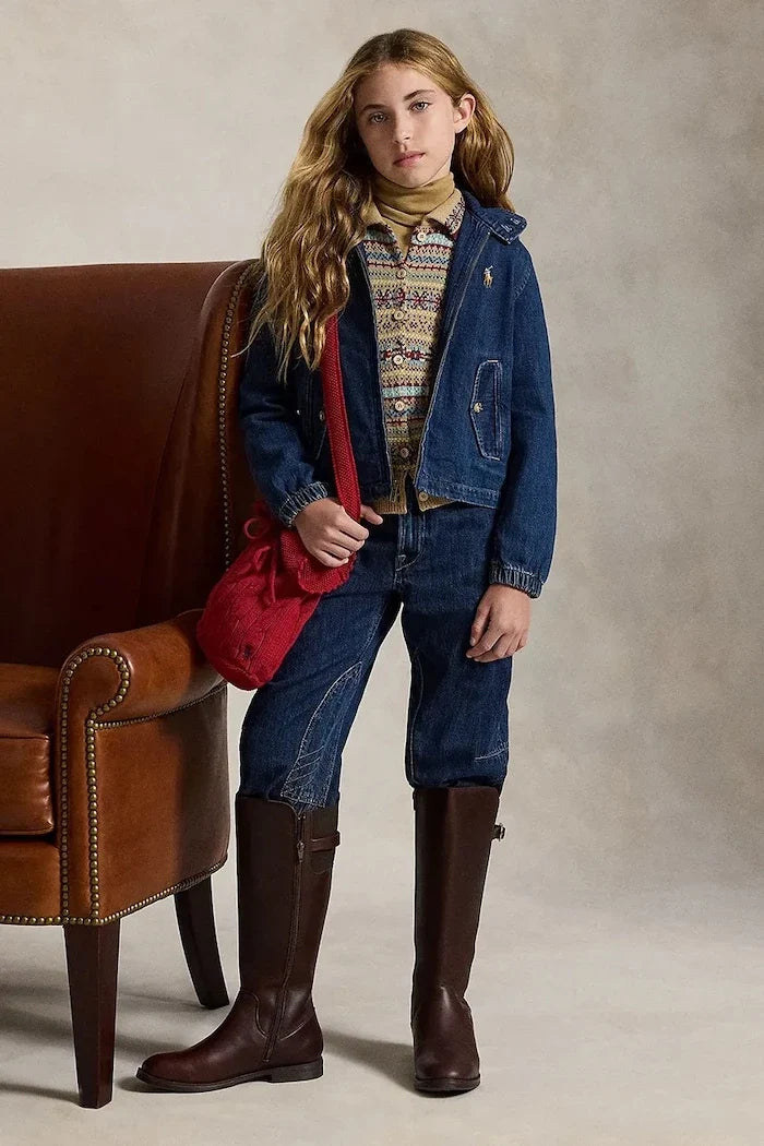 Polo Ralph Lauren pamuklu çocuk kot ceket