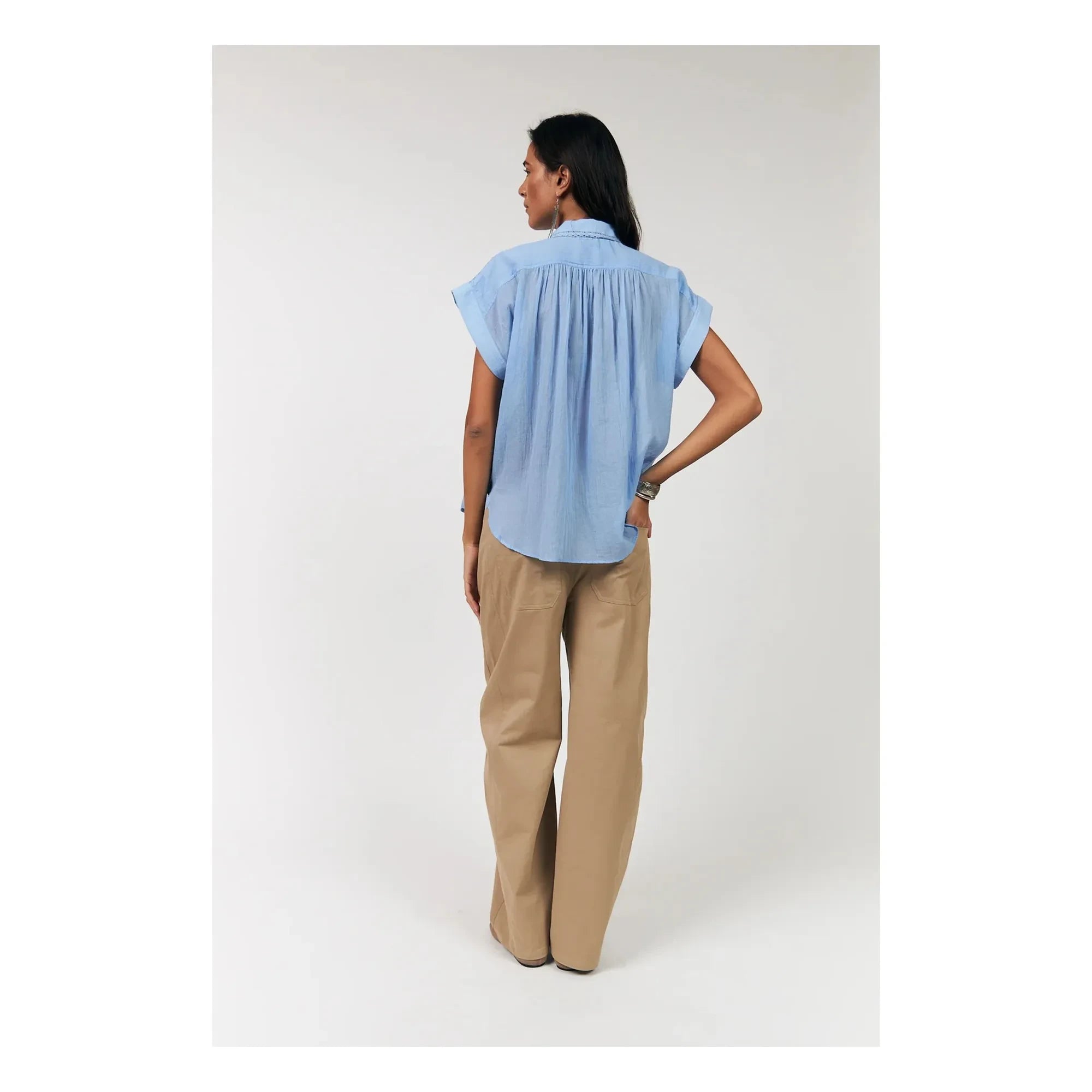 Lollys Laundry - Badal Pamuk Bluz | Mavi