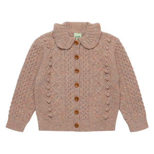 FUB - Aran Wolle Strickjacke | Staub Rosa