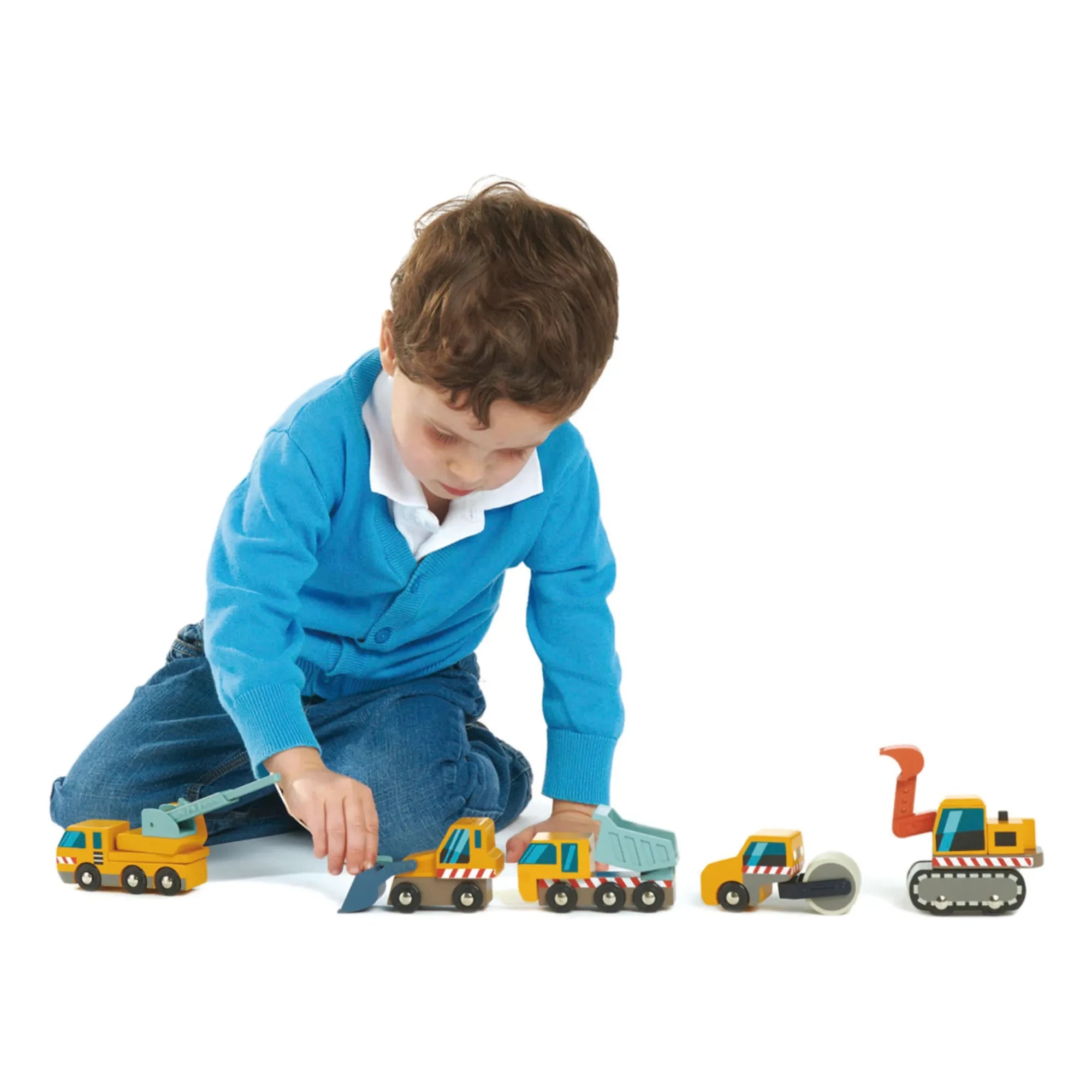 Tender Leaf Toys - İnşaat Sahası Araçları - 5'li Set