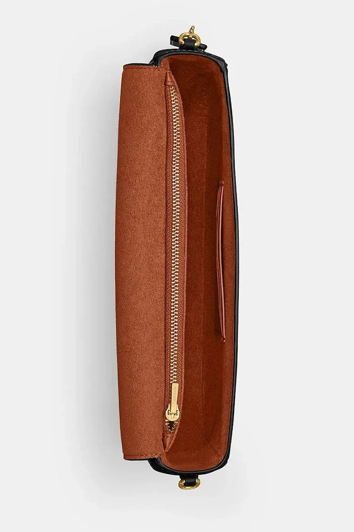 Deri çanta Coach Brook Flap Chain Bag