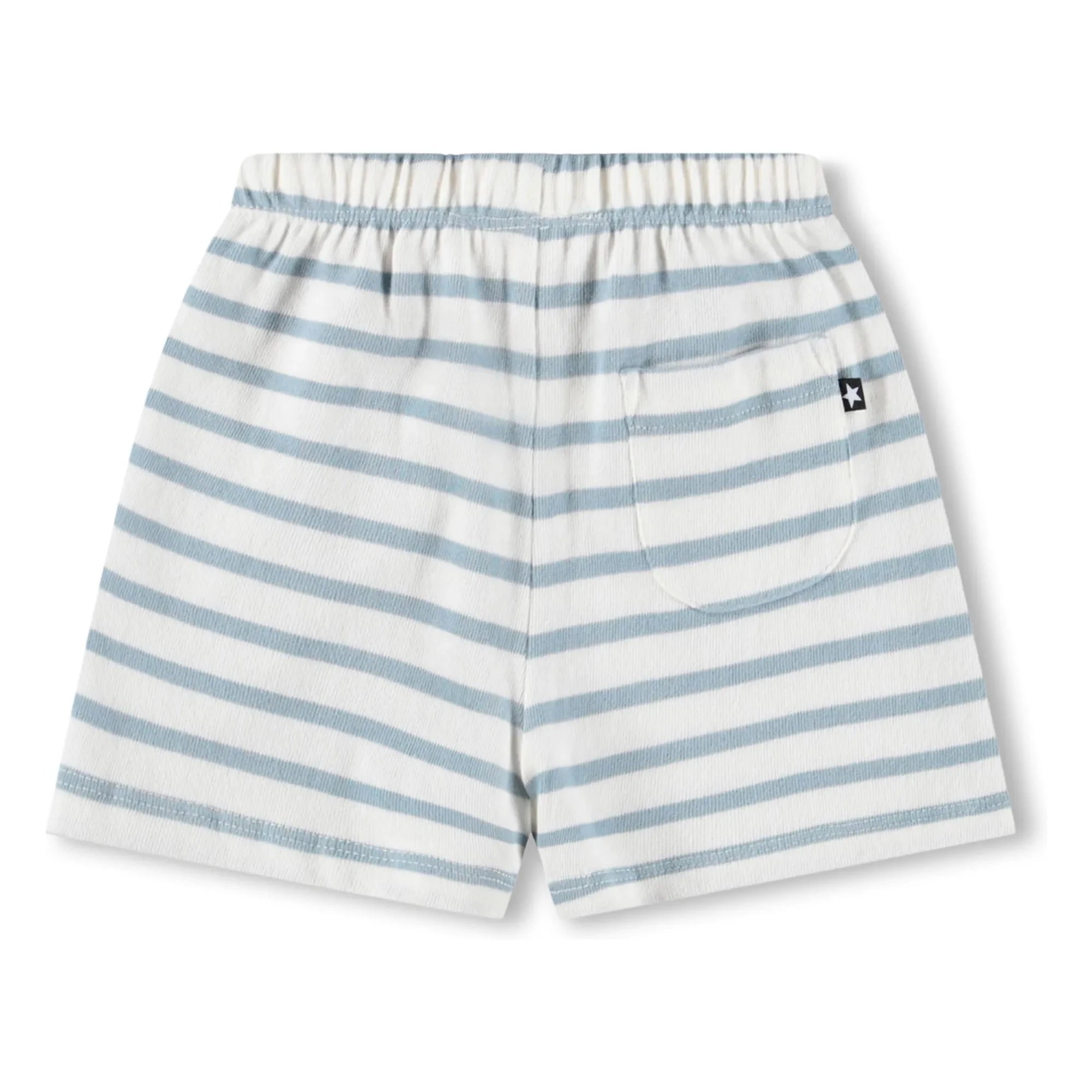 Molo - Skie Gestreifte Shorts aus Bio-Baumwolle | Weiß