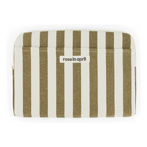 Rose in April - Striped Octave Laptop Case | Olive