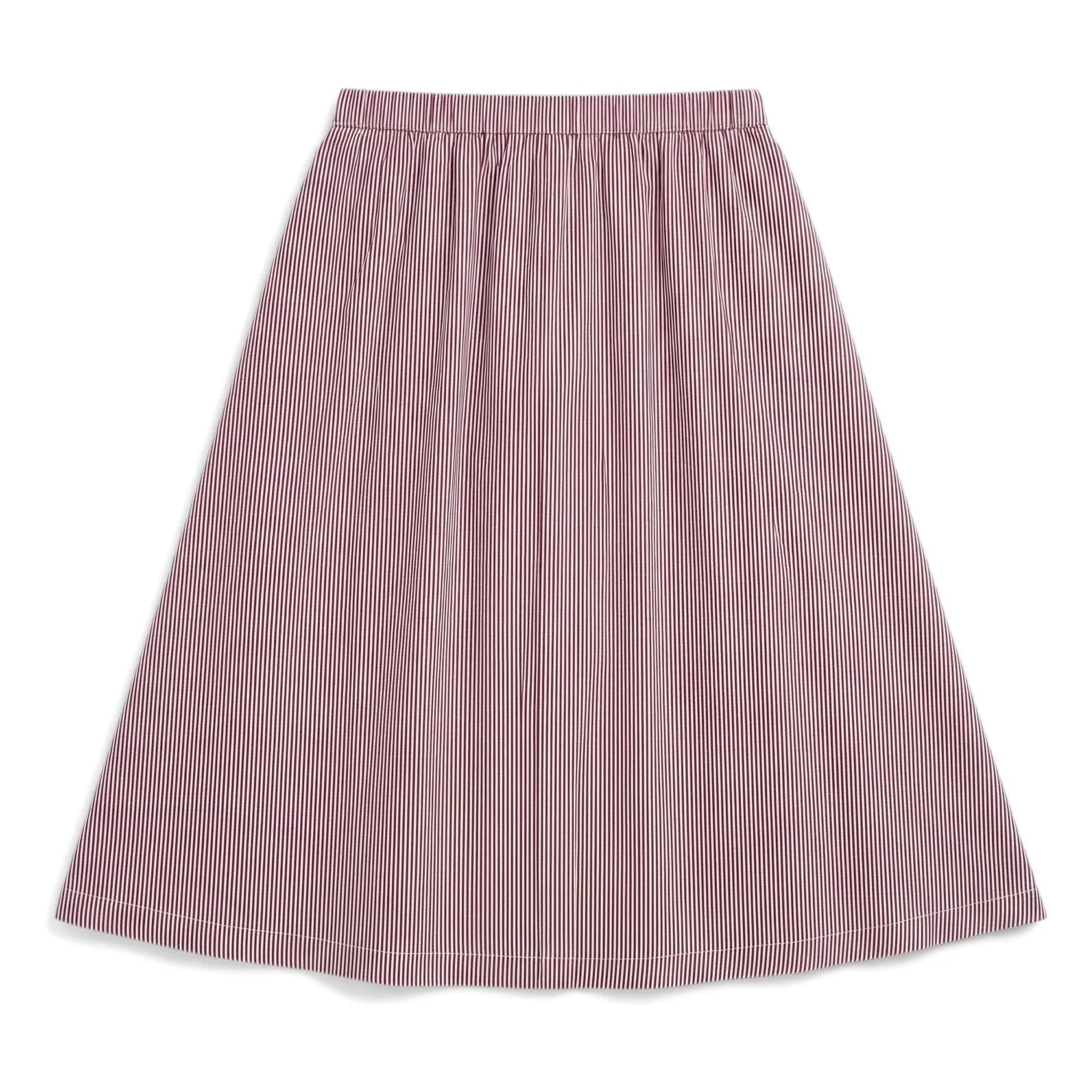 Finger in the Nose - Striped Lina Skirt | Brick Red