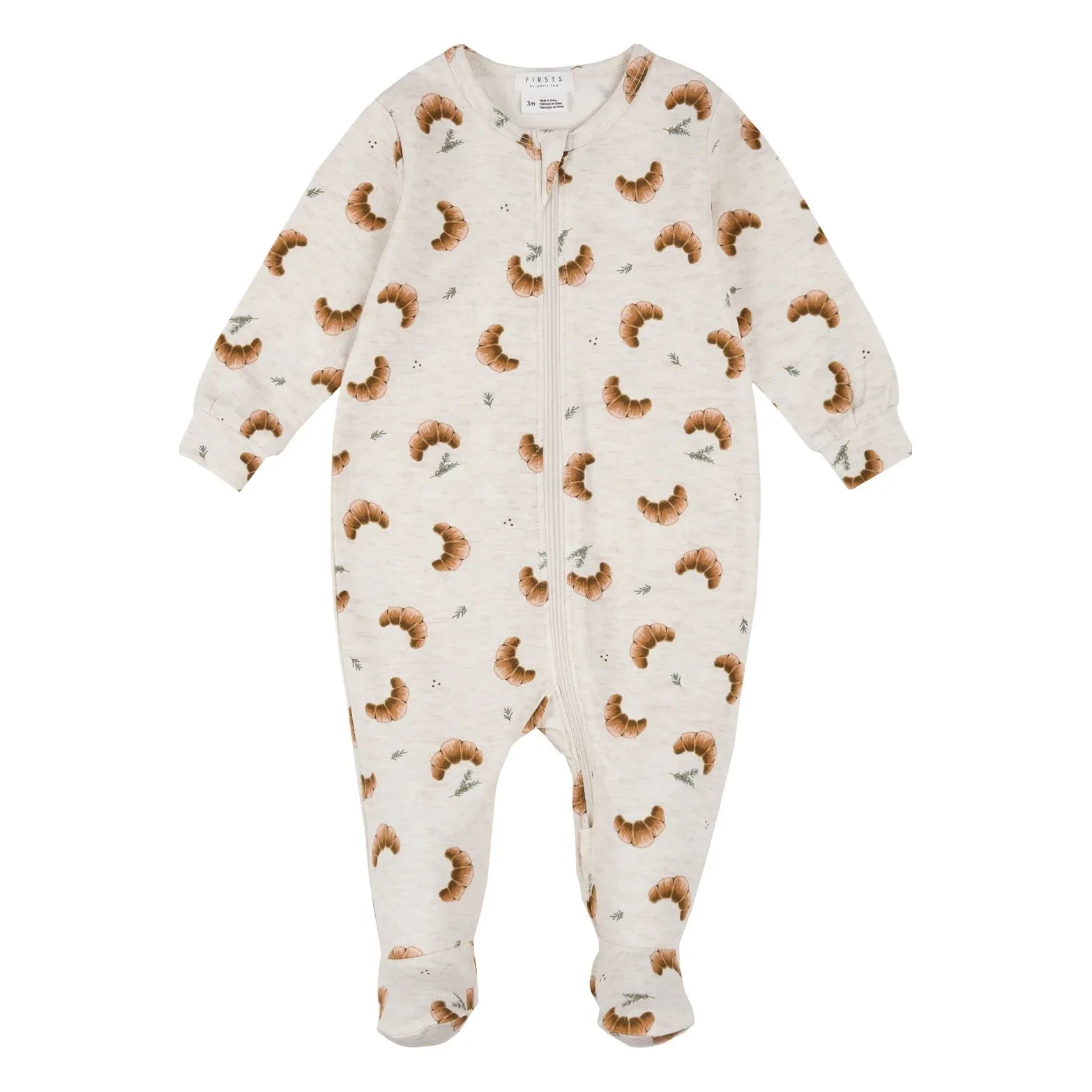 Petit Lem - Modal ve Organik Pamuklu Patikli Pijama | Bej