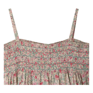 Bonpoint - Top Smocked Apolline Floral Organic Cotton | Pink