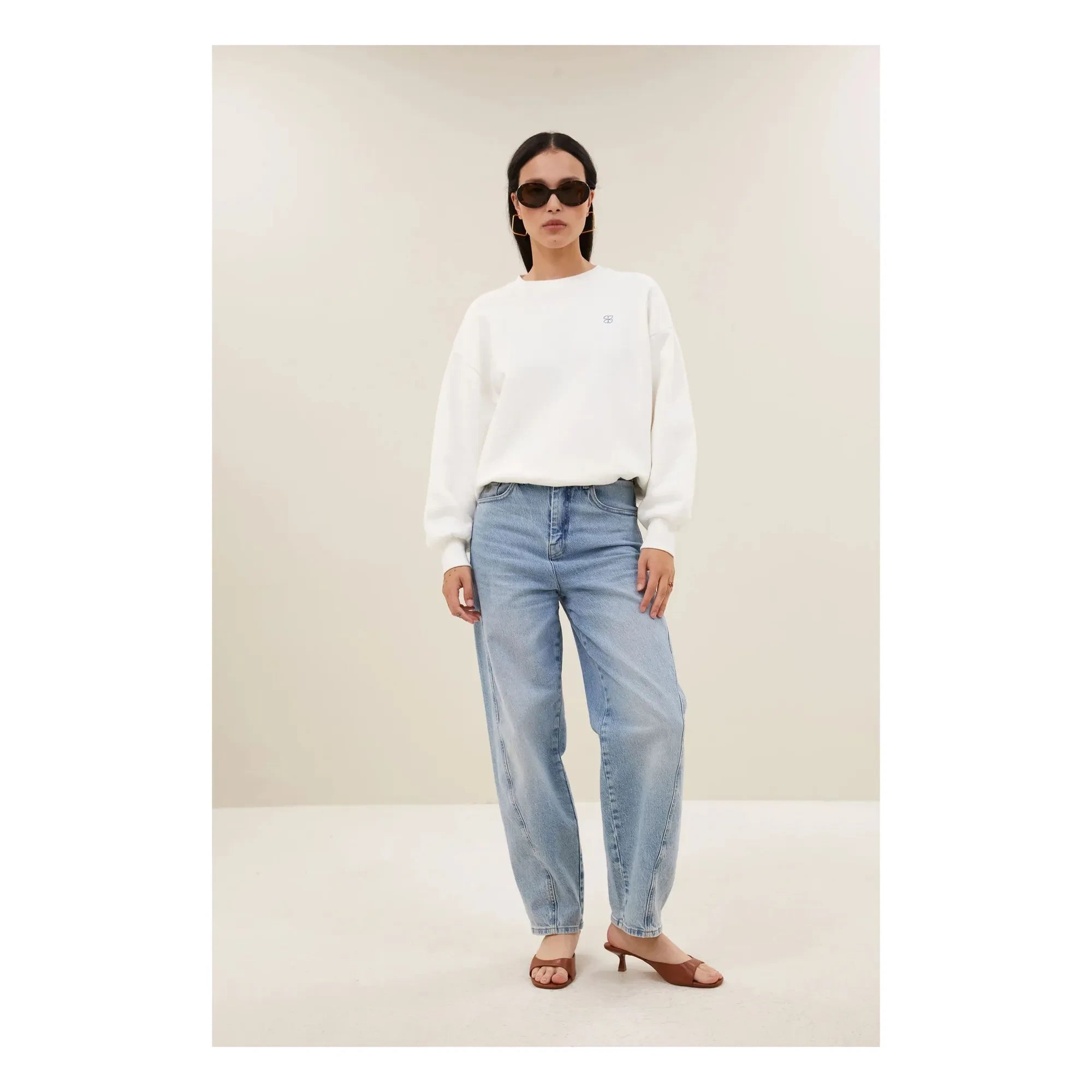 By Bar - Bibi Lucky Everyday Cotton Sweatshirt | White
