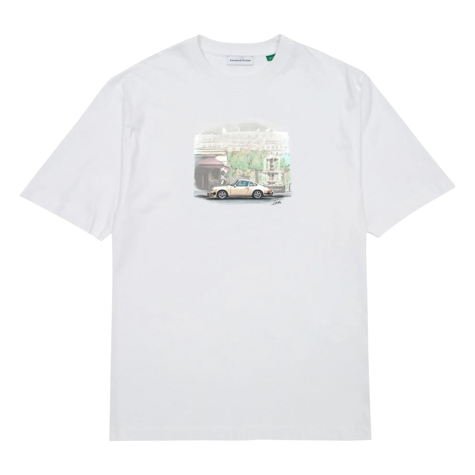 Edmmond Studios - Chassing Classics pamuklu T-shirt | Beyaz