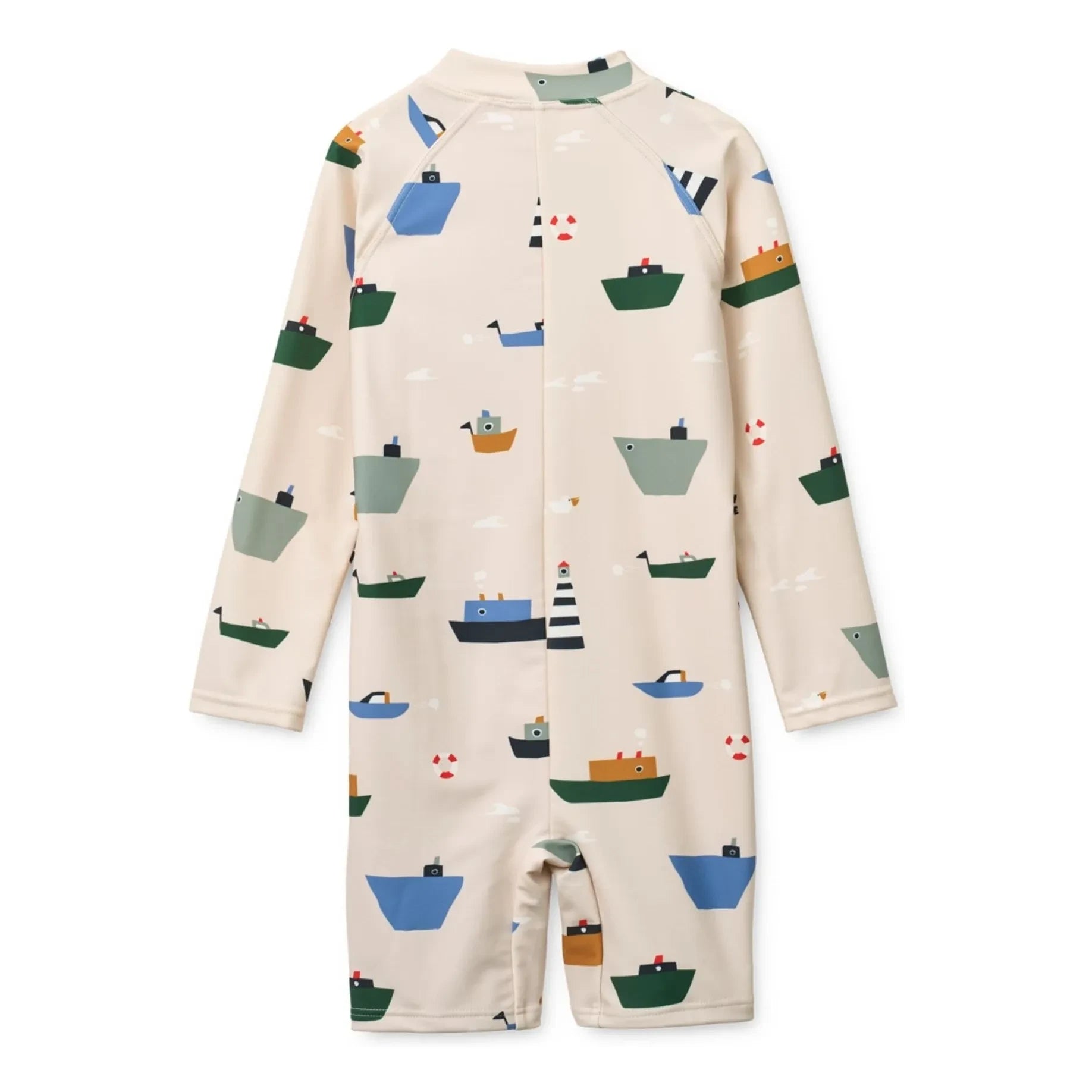 Liewood - Max Bateaux Recycled Fiber UV Protection Swimwear | Ecru
