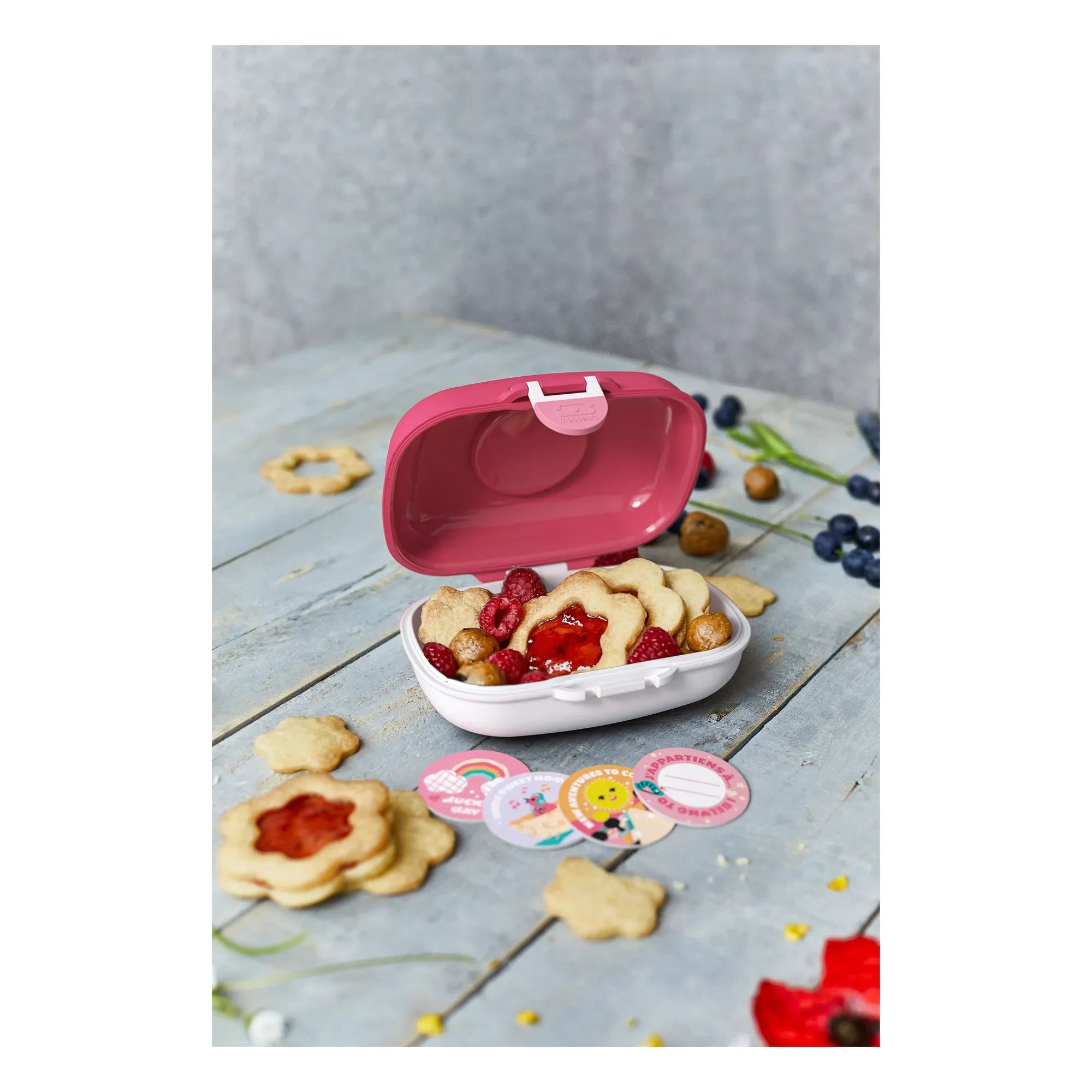 Monbento - MB Gram Oiseaux Snackbox | Rosa