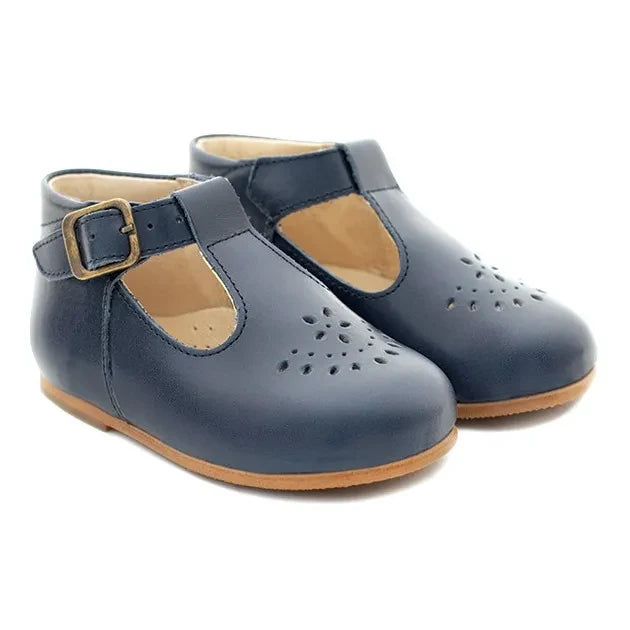 Poppée - Milton T-Bar Mary Janes | Navy Blue