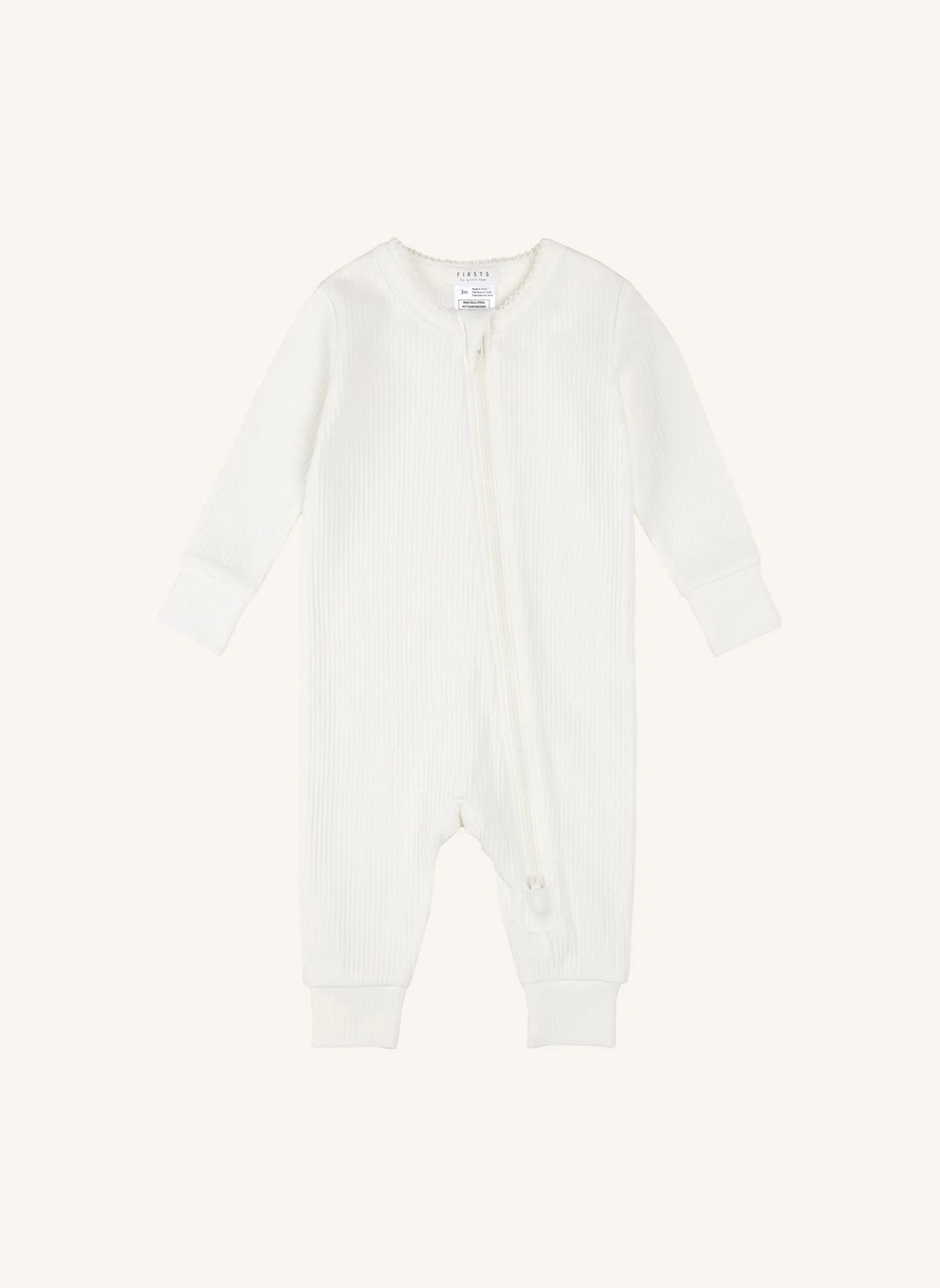 Petit Lem - Ribbed Modal and Organic Cotton Sleeveless Pajama | Beige