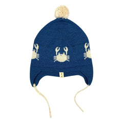 Bayiri - Dancing Crabs Merino Beanie | Blau