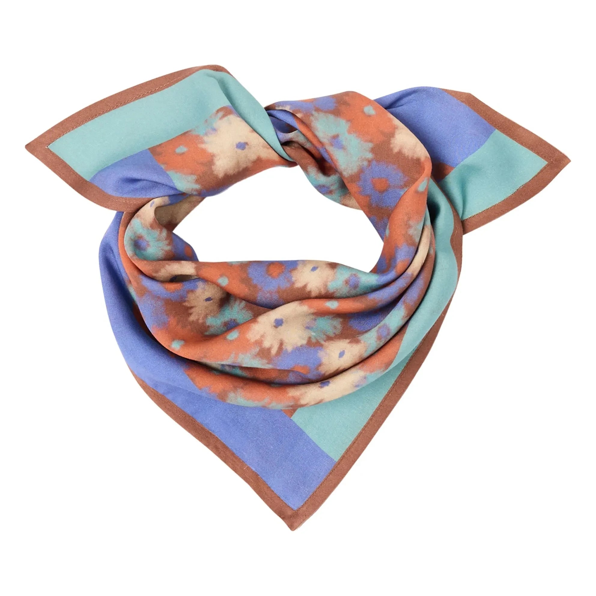Apaches - Kleiner Schal Lalavido Fleuri Satin | Blau