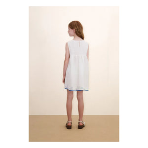 Tinycottons - Swans Keten Elbise | Beyaz