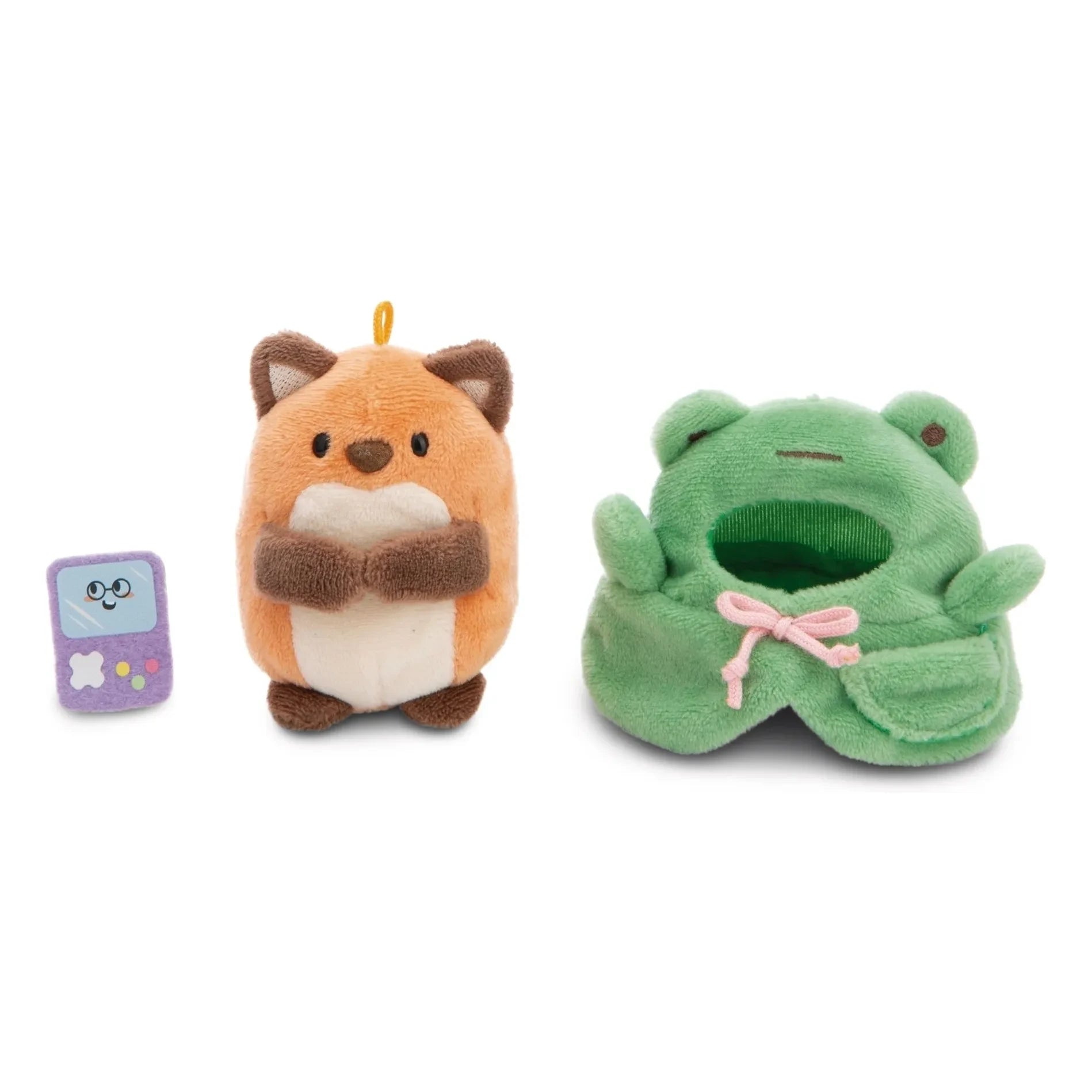 Nici - Kurbağa kostümlü Geeks peluş | Yeşil