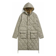 Taion - Long Military Hooded Jacket | Mocha