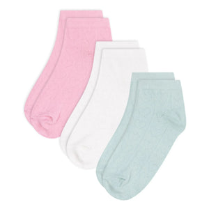 Petit Bateau - Set of 3 Low-Cut Padded Socks | Pink