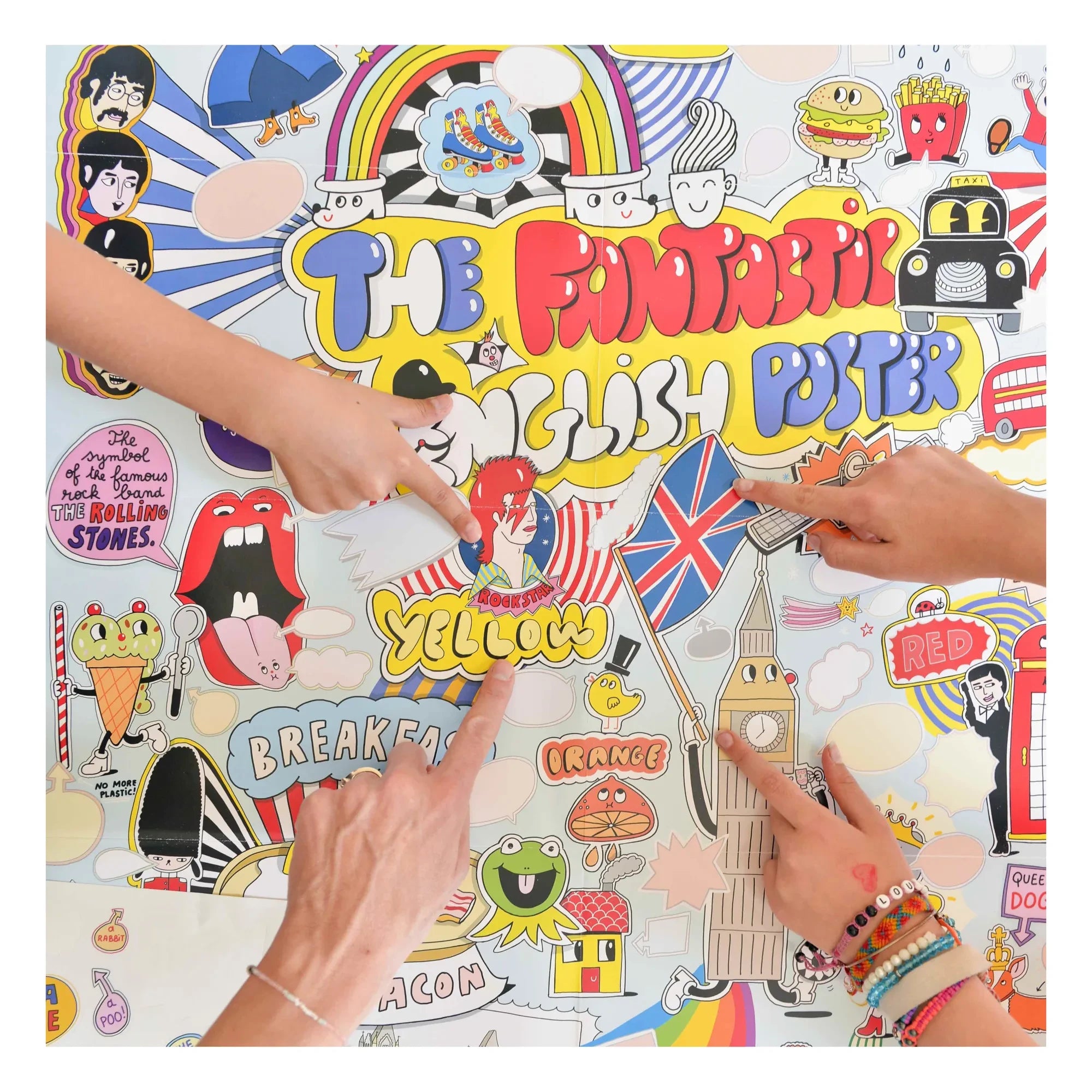 Poppik - 100% English Sticker Poster