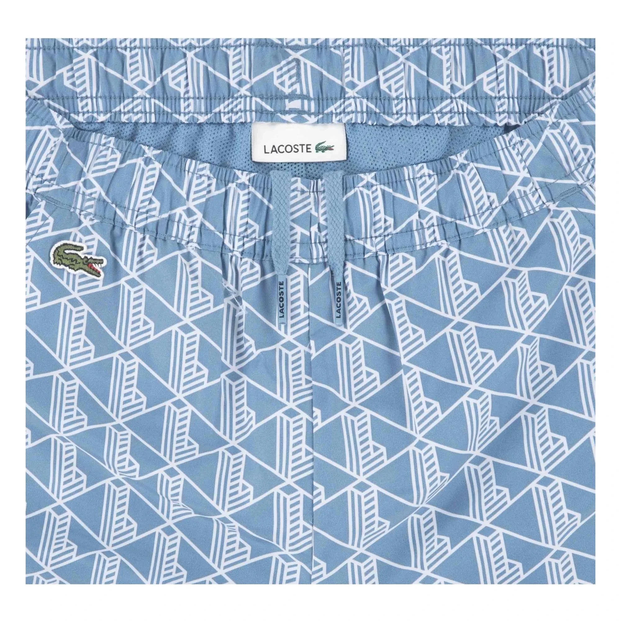 Lacoste - Monogramlı Geri Dönüştürülmüş Elyaf Ceket ve Jogger Seti | Açık Mavi