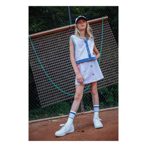 Cos I Said So - Color Blocked Organic Cotton Cargo Skirt | Gray mélange