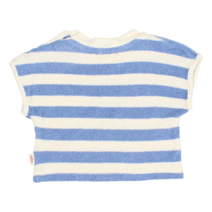 Búho - Striped Organic Cotton T-Shirt | Light Blue