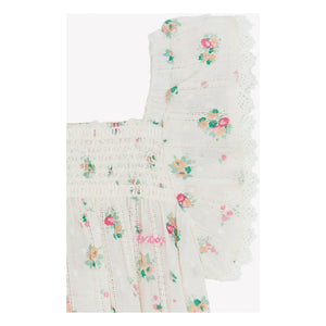 Bonton - Lalix Bouquets Büzgülü tulum | Beyaz
