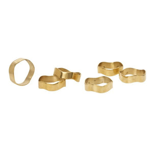 Broste Copenhagen - Zina Serviettenringe - 6er Set | Gold