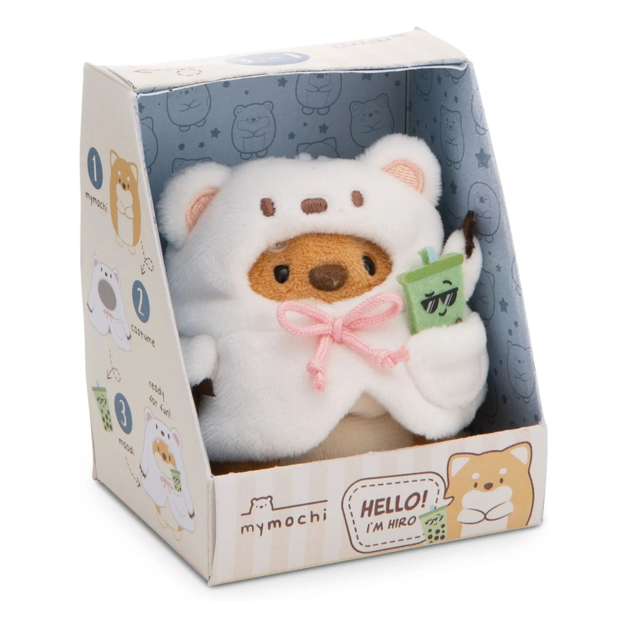 Nici - Hiro plush dog in polar bear costume | White